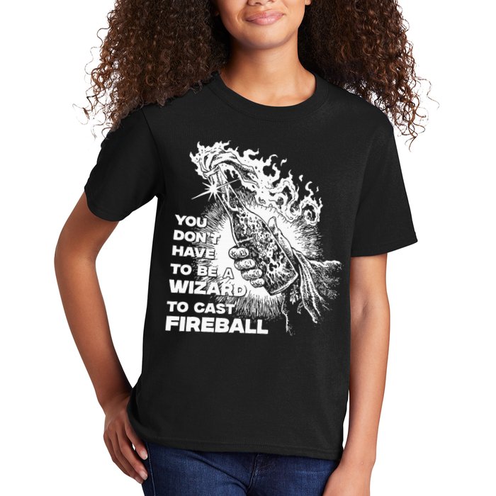You Dont Have To Be A Wizard To Cast F.I.R.E.B.A.L.L Halloween Kids T-Shirt