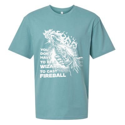 You Dont Have To Be A Wizard To Cast F.I.R.E.B.A.L.L Halloween Sueded Cloud Jersey T-Shirt