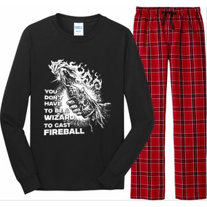 You Dont Have To Be A Wizard To Cast F.I.R.E.B.A.L.L Halloween Long Sleeve Pajama Set