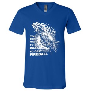 You Dont Have To Be A Wizard To Cast F.I.R.E.B.A.L.L Halloween V-Neck T-Shirt