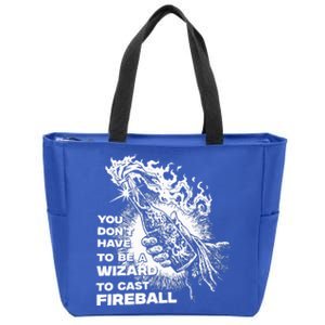 You Dont Have To Be A Wizard To Cast F.I.R.E.B.A.L.L Halloween Zip Tote Bag