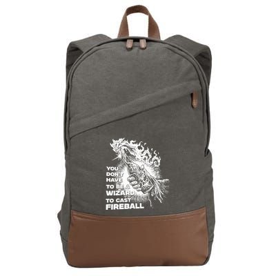 You Dont Have To Be A Wizard To Cast F.I.R.E.B.A.L.L Halloween Cotton Canvas Backpack