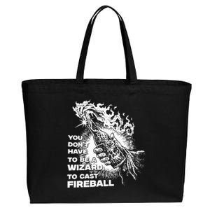 You Dont Have To Be A Wizard To Cast F.I.R.E.B.A.L.L Halloween Cotton Canvas Jumbo Tote