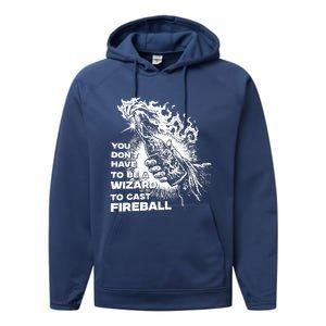 You Dont Have To Be A Wizard To Cast F.I.R.E.B.A.L.L Halloween Performance Fleece Hoodie