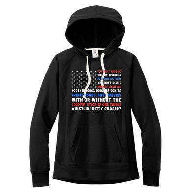 You Dont Have No Whistlin Bungholes Fireworks Joe Dirt Usa American Flag Women's Fleece Hoodie