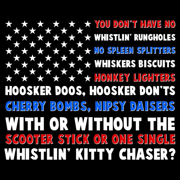 You Dont Have No Whistlin Bungholes Fireworks Joe Dirt Usa American Flag Cropped Pullover Crew