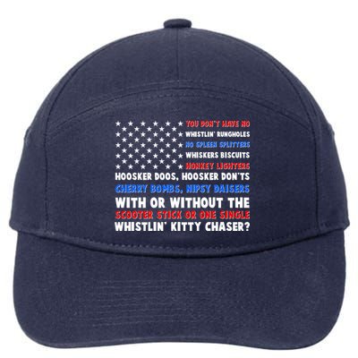 You Dont Have No Whistlin Bungholes Fireworks Joe Dirt Usa American Flag 7-Panel Snapback Hat