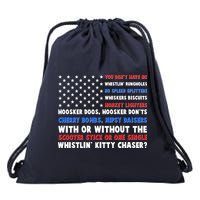 You Dont Have No Whistlin Bungholes Fireworks Joe Dirt Usa American Flag Drawstring Bag