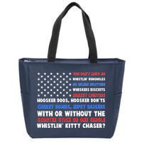 You Dont Have No Whistlin Bungholes Fireworks Joe Dirt Usa American Flag Zip Tote Bag