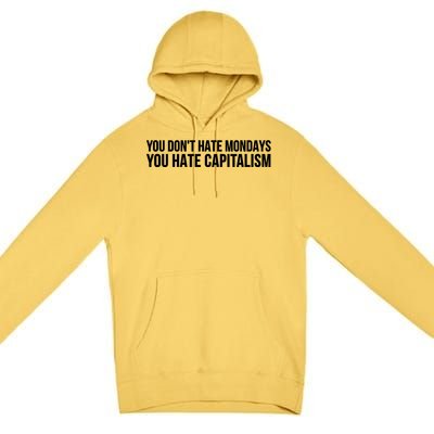 You Dont Hate Mondays You Hate Capitalism Activist Gift Premium Pullover Hoodie