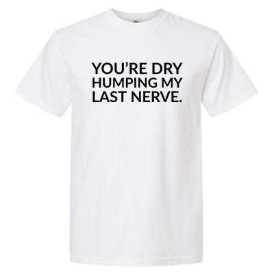 You're Dry Humping My Last Nerve Funny Offensive Saying Garment-Dyed Heavyweight T-Shirt