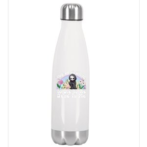 You Dont Have To Die To Be Dead To Me Sarcastic Skeleton Stainless Steel Insulated Water Bottle