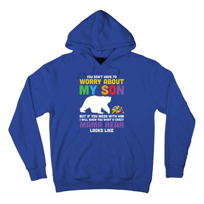 You DonT Have To Worry About My Son Autism Mama Bear Gift Hoodie