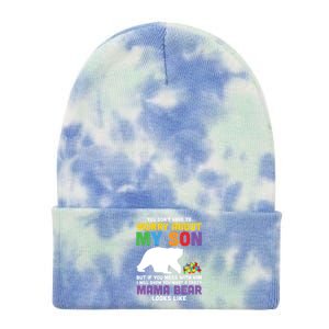 You DonT Have To Worry About My Son Autism Mama Bear Gift Tie Dye 12in Knit Beanie