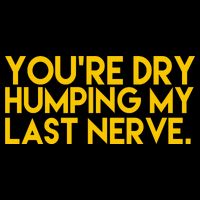 You're Dry Humping My Last Nerve Funny Cropped Pullover Crew