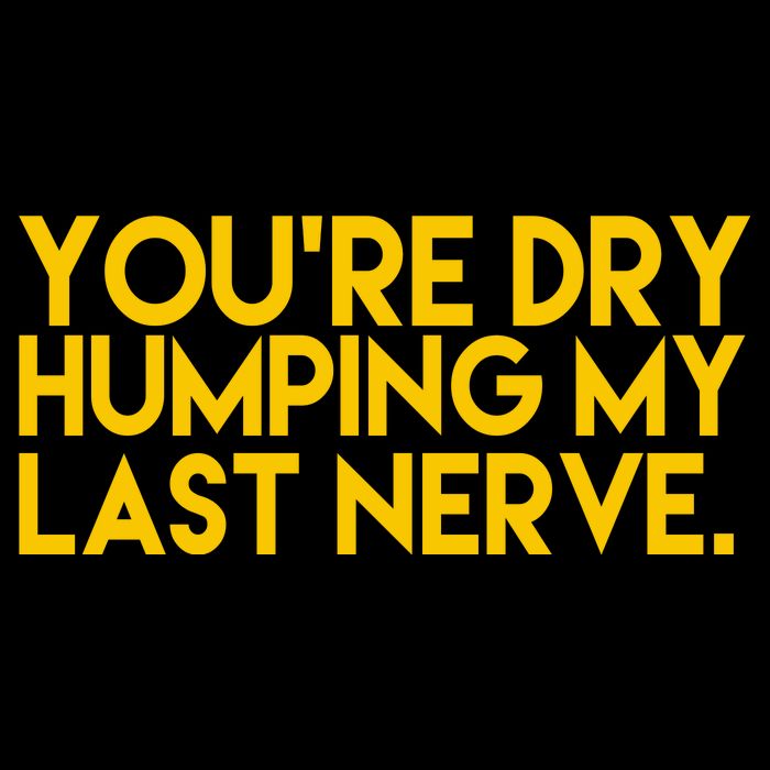 You're Dry Humping My Last Nerve Funny Cropped Pullover Crew