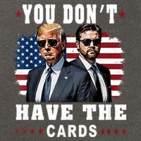  You don’t have the cards Funny Trump-Vance Us Flag  Cotton Canvas Backpack