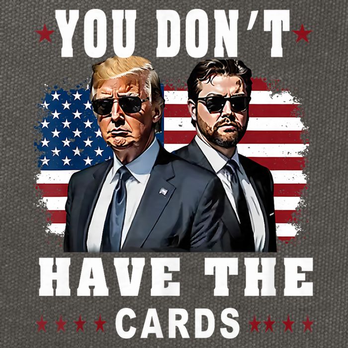  You don’t have the cards Funny Trump-Vance Us Flag  Cotton Canvas Backpack