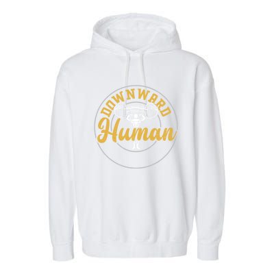 Yoga: Downward Hu Gym Sayings Gift Garment-Dyed Fleece Hoodie