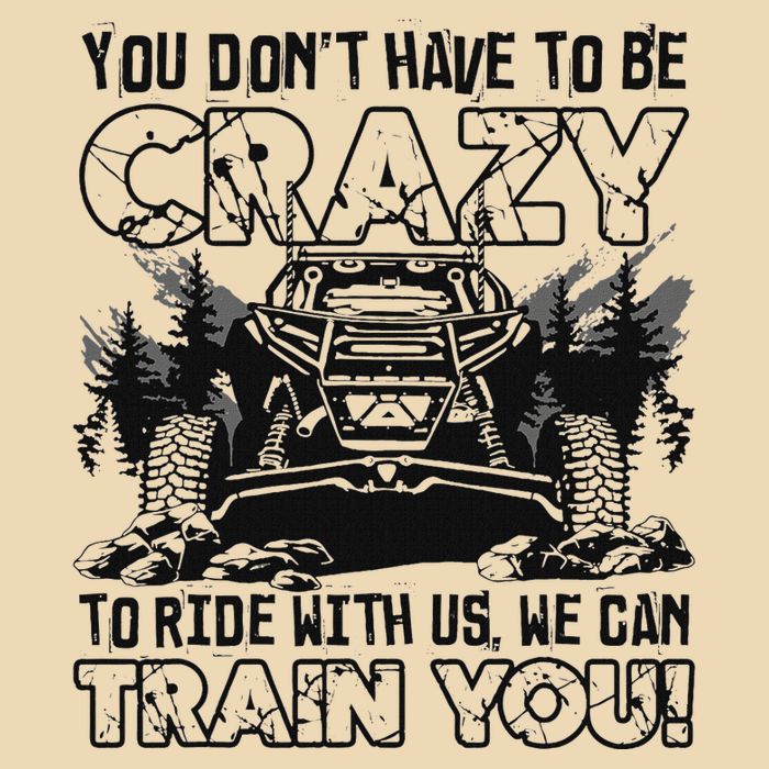 You Don’T Have To Be Crazy To Ride With Us We Can Train Zip Tote Bag