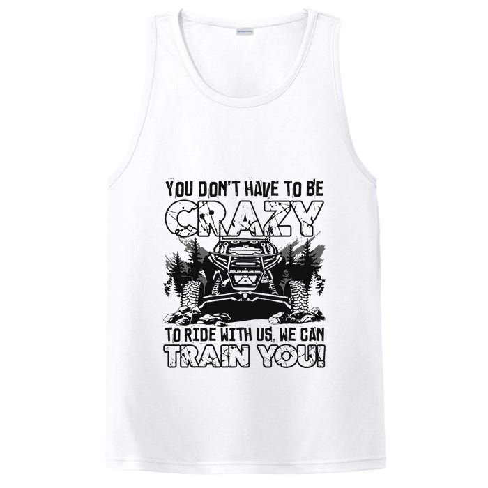 You Don’T Have To Be Crazy To Ride With Us We Can Train PosiCharge Competitor Tank