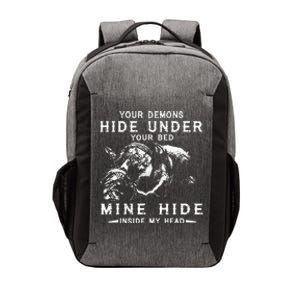 Your Demons Hide Under Your Bed Viking Wolf Vector Backpack