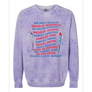 You Don’T Have No Whistlin’ Bungholes Funny July 4th Of July Colorblast Crewneck Sweatshirt