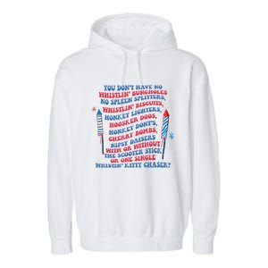 You Don’T Have No Whistlin’ Bungholes Funny July 4th Of July Garment-Dyed Fleece Hoodie