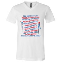 You Don’T Have No Whistlin’ Bungholes Funny July 4th Of July V-Neck T-Shirt