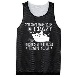 You Dont Have To Be Crazy To Cruise | Funny Trip Mesh Reversible Basketball Jersey Tank