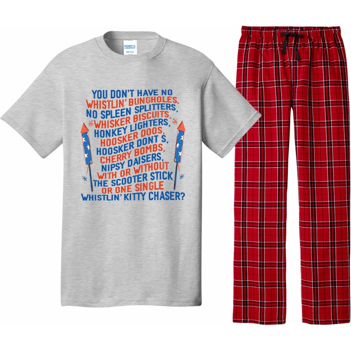 You Don’T Have No Whistlin’ Bungholes Funny July 4th Of July Pajama Set