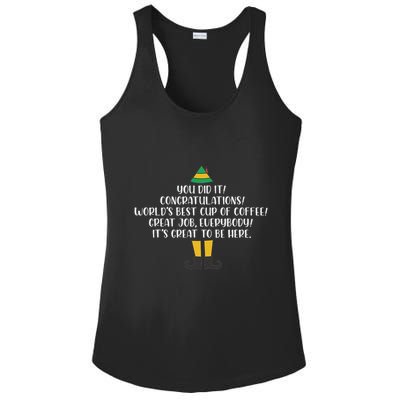 You Did It Congratulations Worlds Best Cup Of Coffee Buddy Ladies PosiCharge Competitor Racerback Tank