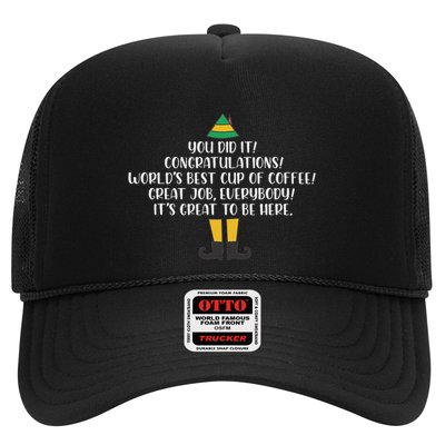 You Did It Congratulations Worlds Best Cup Of Coffee Buddy Trucker Hat