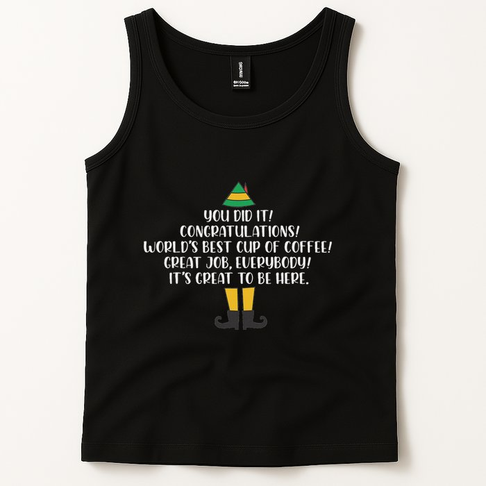 You Did It Congratulations Worlds Best Cup Of Coffee Buddy Tank Top