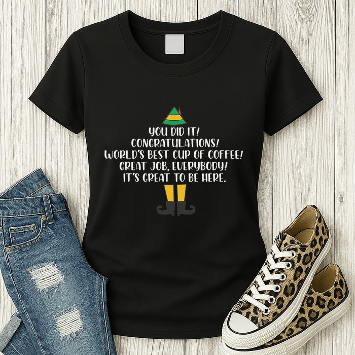 You Did It Congratulations Worlds Best Cup Of Coffee Buddy Womens T-Shirt