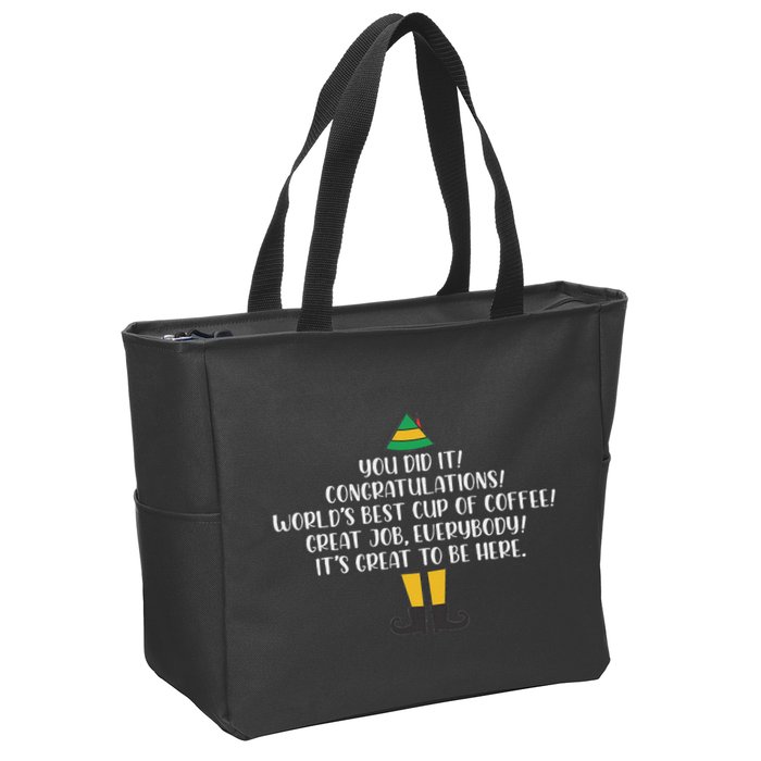 You Did It Congratulations Worlds Best Cup Of Coffee Buddy Zip Tote Bag