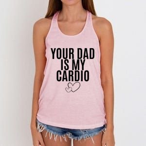 Your Dad Is My Cardio Love So Pure Women's Knotted Racerback Tank