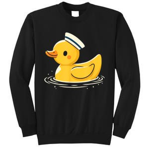 Yellow Duck In Sailor Hat | Cute Duck Lover Sweatshirt