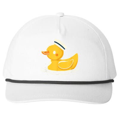 Yellow Duck In Sailor Hat | Cute Duck Lover Snapback Five-Panel Rope Hat