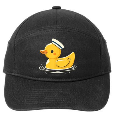 Yellow Duck In Sailor Hat | Cute Duck Lover 7-Panel Snapback Hat