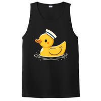 Yellow Duck In Sailor Hat | Cute Duck Lover PosiCharge Competitor Tank