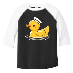 Yellow Duck In Sailor Hat | Cute Duck Lover Toddler Fine Jersey T-Shirt