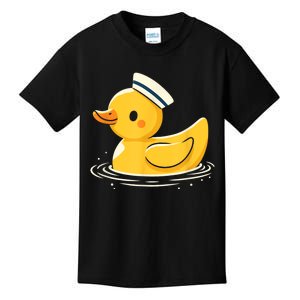 Yellow Duck In Sailor Hat | Cute Duck Lover Kids T-Shirt