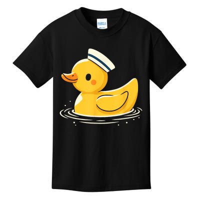 Yellow Duck In Sailor Hat | Cute Duck Lover Kids T-Shirt