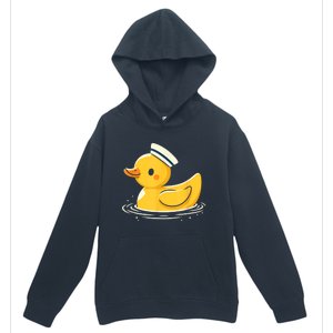 Yellow Duck In Sailor Hat | Cute Duck Lover Urban Pullover Hoodie