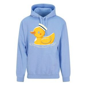 Yellow Duck In Sailor Hat | Cute Duck Lover Unisex Surf Hoodie