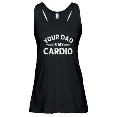 Your Dad Is My Cardio Shirts Fathers Day Womens Mens Ladies Essential Flowy Tank