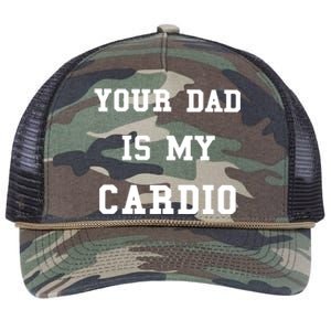 Your Dad Is My Cardio Funny Gift Retro Rope Trucker Hat Cap