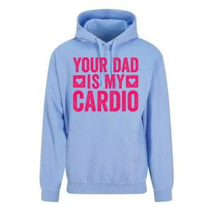 Your Dad Is My Cardio Unisex Surf Hoodie