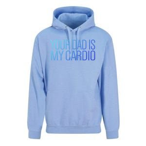 Your Dad Is My Cardio Relationship Funny Gym Workout Gift Unisex Surf Hoodie